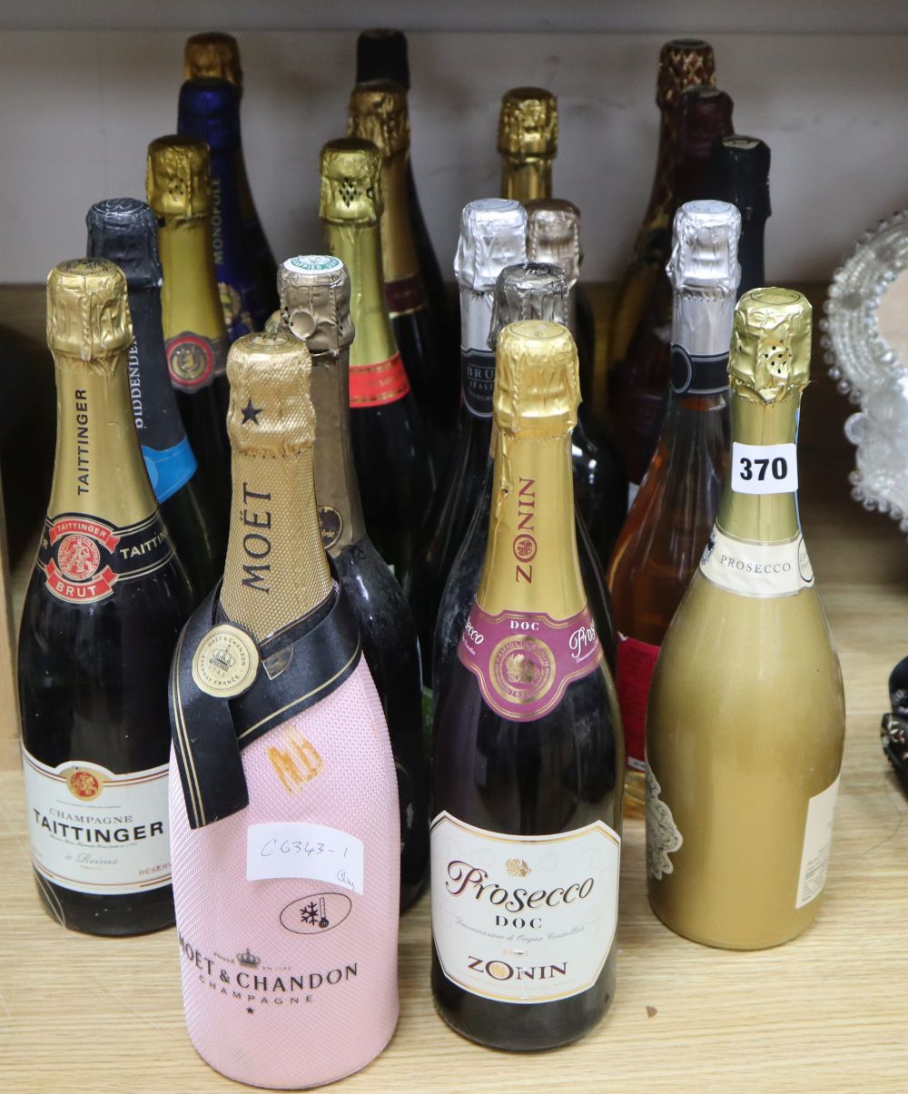 Assorted champagnes and sparkling wines